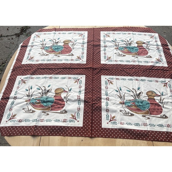 Vintage Country Ducks on The Water Pillow Panels VIP Cranston Print Fabric - Picture 1 of 6
